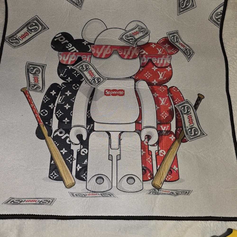 Supreme Bear Graphic Tapestry Accent Rug